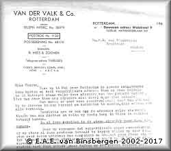 Brief van der Valk bombardement 1