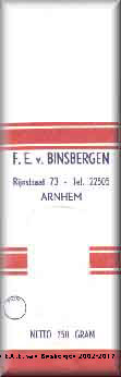 Vensterzak van Binsbergen jaren 50